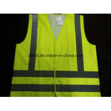 Safety Vest Flu Yellow 100% Oxford 300d